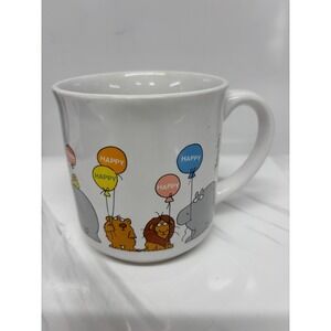 VTG 90s Sandra Boynton Happy Happy Birthday Balloon Animal Ceramic Coffee Mug